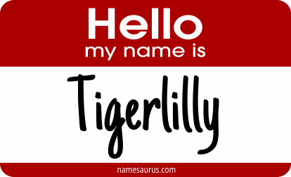 Hello my name is Tigerlilly png download
