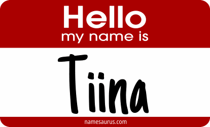 Hello my name is Tiina png download