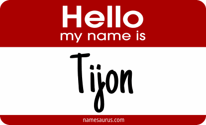 Hello my name is Tijon png download