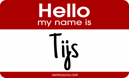 Hello my name is Tijs png download