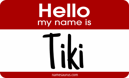 Hello my name is Tiki png download