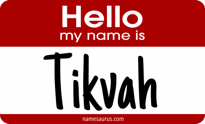 Hello my name is Tikvah png download