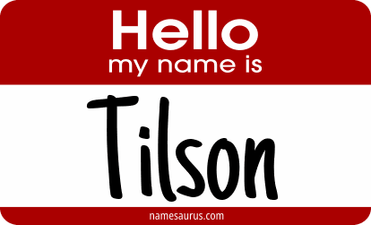 Hello my name is Tilson png download