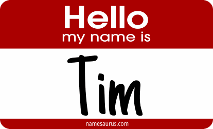 Hello my name is Tim png download