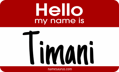 Hello my name is Timani png download