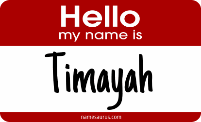 Hello my name is Timayah png download