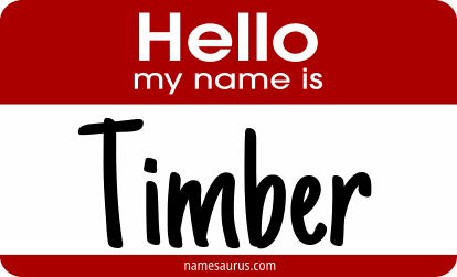 Hello my name is Timber png download