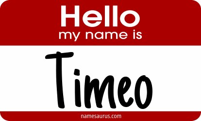 Hello my name is Timeo png download