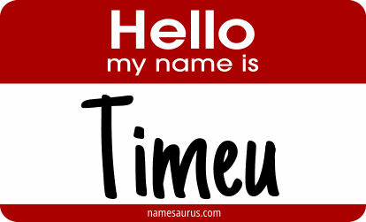 Hello my name is Timeu png download