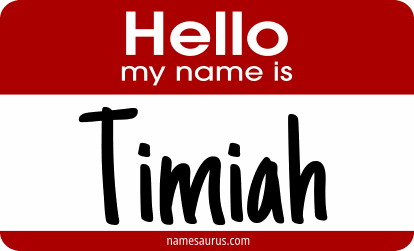 Hello my name is Timiah png download