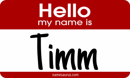 Hello my name is Timm png download