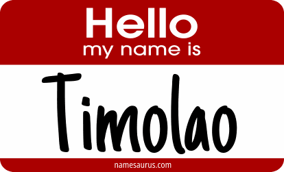 Hello my name is Timolao png download