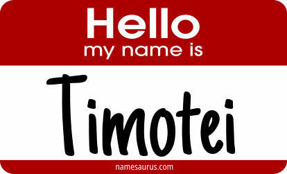 Hello my name is Timotei png download
