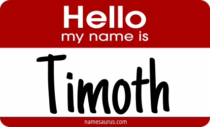 Hello my name is Timoth png download