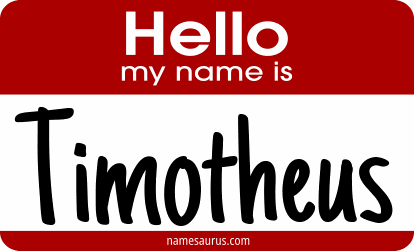 Hello my name is Timotheus png download