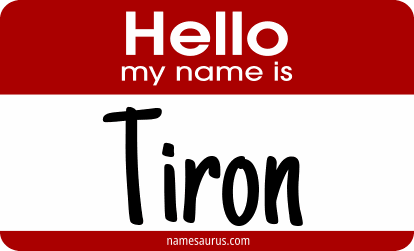 Hello my name is Tiron png download