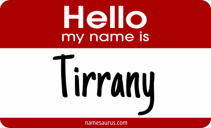 Hello my name is Tirrany png download