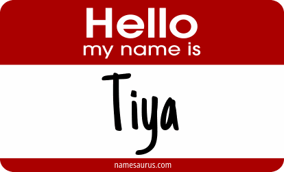 Hello my name is Tiya png download