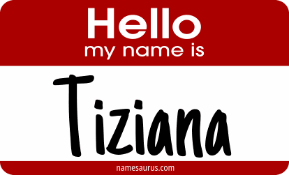 Hello my name is Tiziana png download