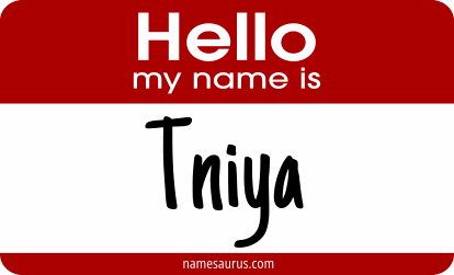 Hello my name is Tniya png download