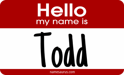 Hello my name is Todd png download