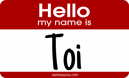 Hello my name is Toi png download