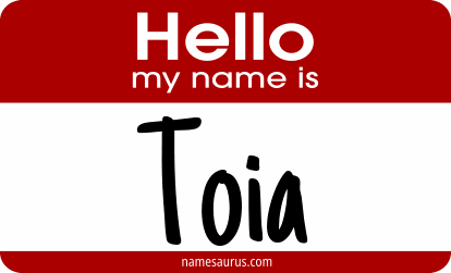 Hello my name is Toia png download
