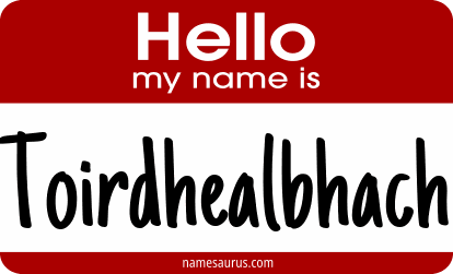 Hello my name is Toirdhealbhach png download