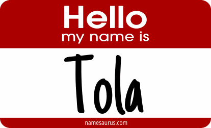 Hello my name is Tola png download