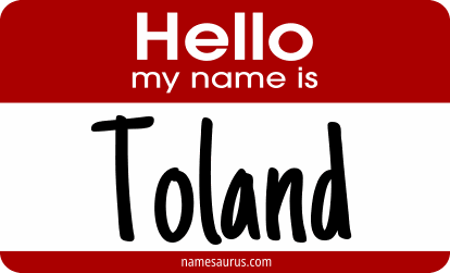 Hello my name is Toland png download