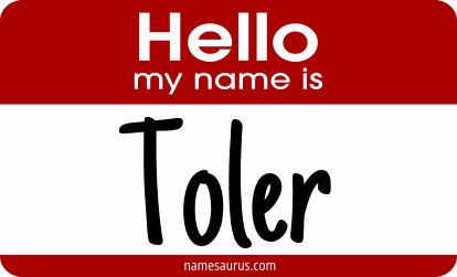 Hello my name is Toler png download