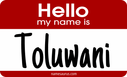 Hello my name is Toluwani png download