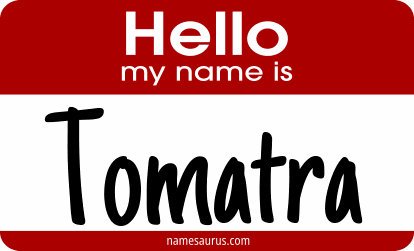 Hello my name is Tomatra png download