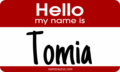 Hello my name is Tomia png download