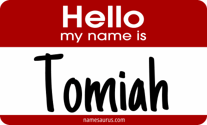 Hello my name is Tomiah png download