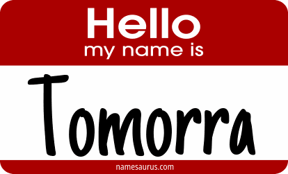 Hello my name is Tomorra png download