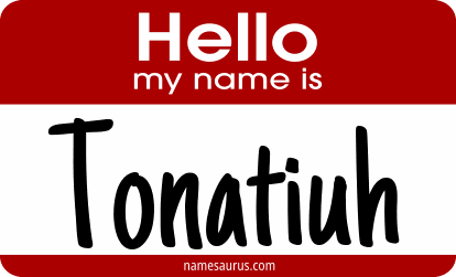 Hello my name is Tonatiuh png download