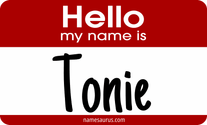 Hello my name is Tonie png download
