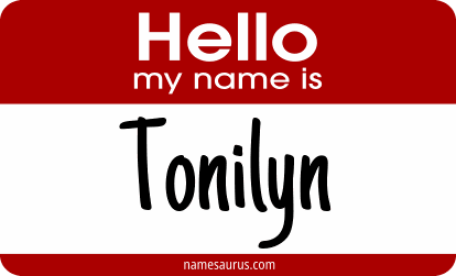 Hello my name is Tonilyn png download