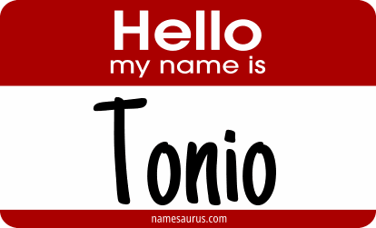 Hello my name is Tonio png download