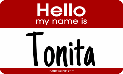 Hello my name is Tonita png download