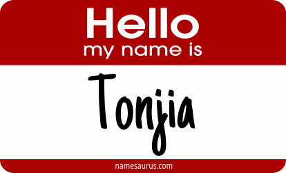 Hello my name is Tonjia png download