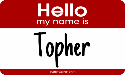 Hello my name is Topher png download
