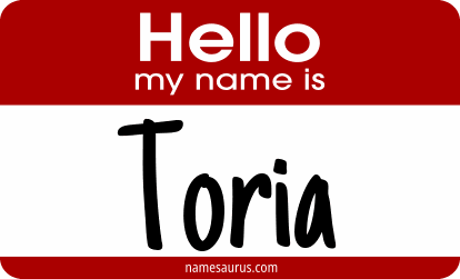 Hello my name is Toria png download