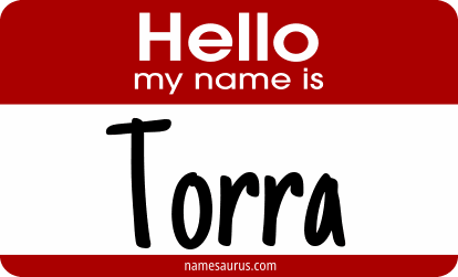 Hello my name is Torra png download
