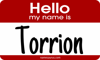 Hello my name is Torrion png download