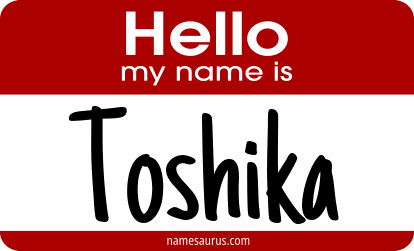 Hello my name is Toshika png download