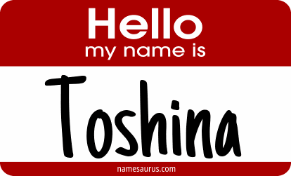 Hello my name is Toshina png download