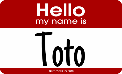 Hello my name is Toto png download