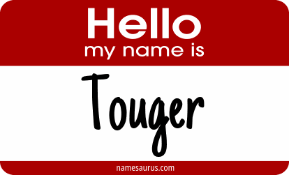Hello my name is Touger png download